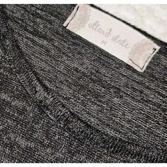 Altar'd State Size Medium Black & Gray Boho Fringe Bell Sleeve Mini Dress - Picture 5 of 12